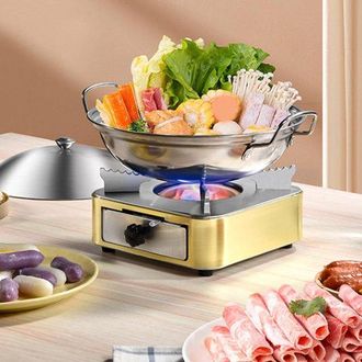 OEM Estufa De Alcohol Compacta De Acero Inoxidable Con Bandeja Para Cocinar Al Aire Libre, Control De Llama, Alta Potencia Y F&aacute;cil Limpieza