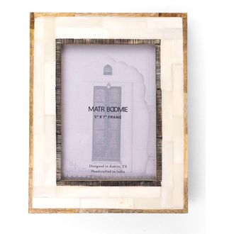 Matr Boomie Janaka Picture Frame - Carved Bone and Horn in Carved Bone And Horn - 5X7 at Nordstrom, Size 5Ft 0In X 7Ft 0In