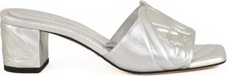 Alexander McQueen Leren sandaal met leren zool - Dames - Muiltjes - Grijs - 36 EU - Leer - Schoenen