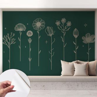 Tulup Fotomurale Adesivo - Parete Decorativa - Decorazione Casa - Stile Moderno Parete - Fiori Delicati 208x146 Cm