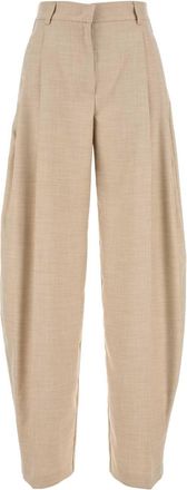 Andamane Beige Stretch Polyester Blend Pant
