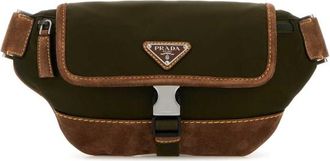 Prada Two-Tone Re-Nylon And Suede Belt Bag