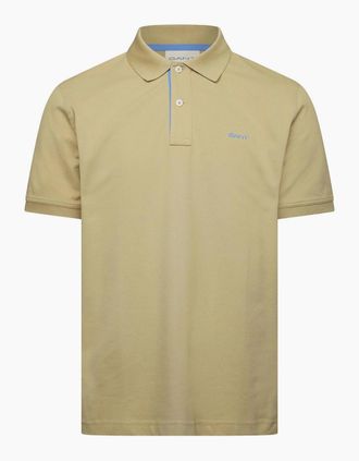 GANT Mens Contrast Polo S - Tan - Size: 42