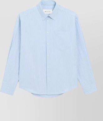 Ami cotton shirt button down collar stripes
