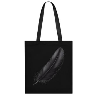 Generic Black Feather Womens Tote Casual Shopping Bag Lightweight Shoulder Bags Hobos Handbag for Work Travel Daily 35x40cm