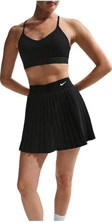 Nike Victory Dri-FIT High-Waisted Pleated Tennis Skirt Womens Workout Black/White : XL (US 16-18), Elastane/Polyester