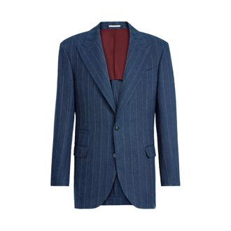 Brunello Cucinelli Jacket - male - Brunello Cucinelli - Blazers - Blue - XL - Jackets