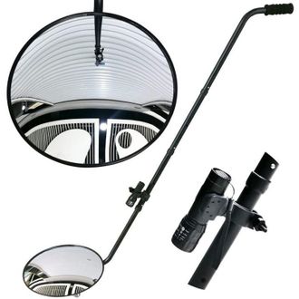 OEM Espejo De Inspecci&oacute;n De Bajos De Veh&iacute;culos, Espejo Convexo De 30,5 Cm Con Ruedas Y Luz Led Para Comprobaciones De Seguridad Debajo De Los Coches