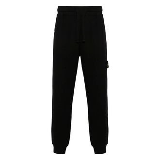 Stone Island Sweatpants, male, Black, W30, Stone Island Trousers Black
