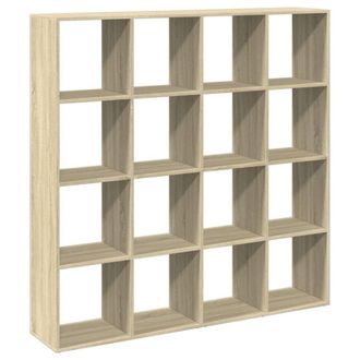 Berkfield Home Book Cabinet Sonoma Oak 137.5x29x137.5 cm Engineered Wood in Light Tan