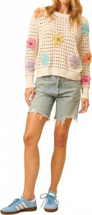 John & Jenn Helix Sweater In Whimsy Bloom