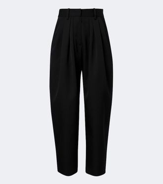 Isabel Marant Pantaloni Janice in lana pliss&eacute;
