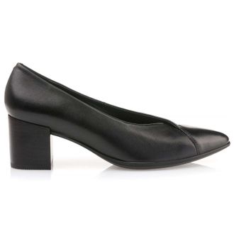 Ecco Ecco Shape 45 Pointy Block 262723 Leather Womens Slip On Shoes - Black - Size:UK 6.5-7
