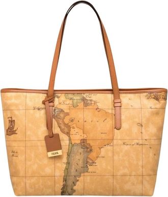 Alviero Martini 1A Classe Geo Classic Shopping Bag - female - Alviero Martini 1a Classe - Shopping Bags - Beige - ONE SIZE - Bags