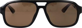 Gucci Zonnebril - Heren - Zonnebrillen - Zwart - 59 MM - Accessoires