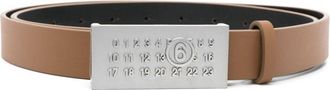 Maison Margiela numbers-motif belt - Brown