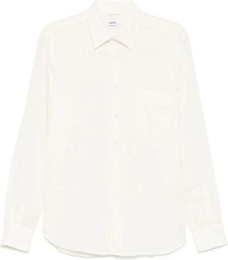 Aspesi Sedici Shirt - Heren - Casual Overhemden - Beige - 2XL - Linnen - Overhemden