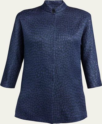 Giorgio Armani Sequined Single-Breasted Blazer