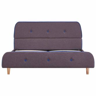Berkfield Home Bed Frame Taupe Fabric 135x190 cm Double