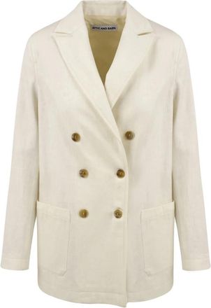 Attic and Barn Estilo Blazer - Dames - Blazers - Beige - S - Katoen - Jassen