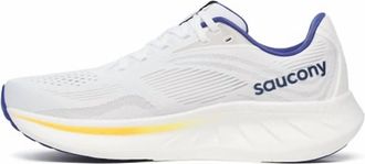 Saucony Mens Ride 18 Running Shoes In White/azurite