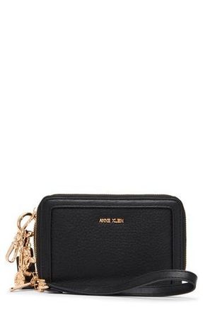 Anne Klein Double Zip Around Wallet in Black at Nordstrom Rack