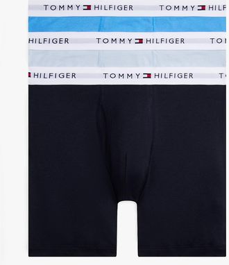 Tommy Hilfiger Mens Cotton Classics Boxer Brief 3-Pack - Blue - M