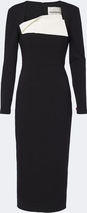 Roland Mouret Paneled cr&ecirc;pe cocktail dress