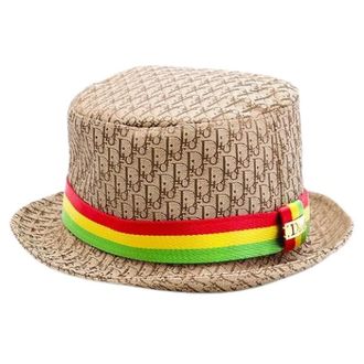 Dior Pre-owned Cappello in Misto Cotone Oblique Trotter - - Pre-owned - Donna - Multicolore - ONE SIZE