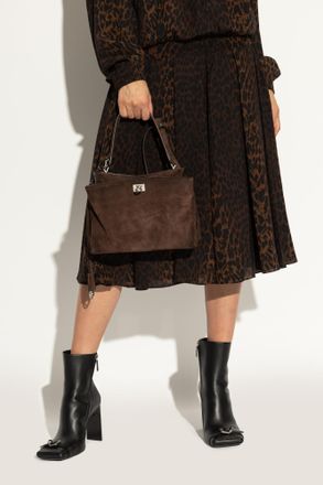 Balenciaga Rodeo Top Handle S Handbag, Womens, Brown