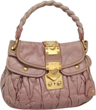 Miu Miu Pre-owned Handbags, female, Pink, Size: ONE SIZE Pre-owned Leather handbags