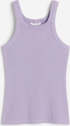 H&M Geripptes Tanktop - Helllila