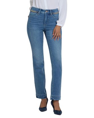 NYDJ Nydj Marilyn High-Rise Bastille Sea Straight Leg Jean