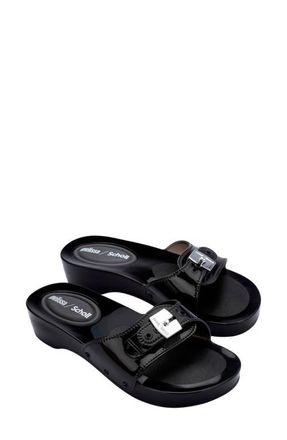 Melissa x Scholl Pescura Platform Slide Sandal in Clear Black at Nordstrom, Size 10