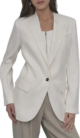 DKNY Dkny Stand Collar Peak Lapel Blazer