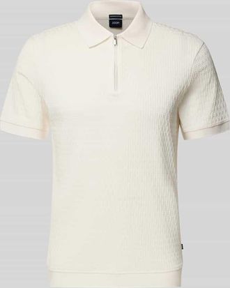 Joop Slim Fit Poloshirt mit Rei&szlig;verschluss Modell Franciscojose in Offwhite, Gr&ouml;&szlig;e XXXL