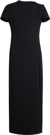 Khaite Iryl Open-back Draped Crepe Dress - Black - 8 (UK12 / M)