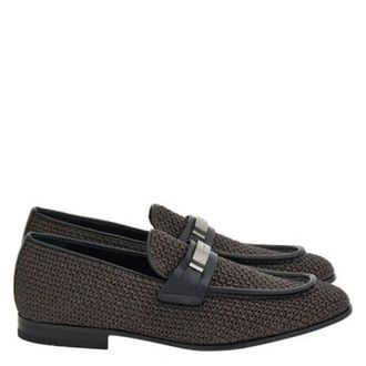 Ferragamo Woven Raffia Loafers, Size 9 E