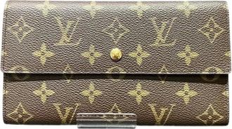 Louis Vuitton Pre-owned Wallets, male, Brown, Size: ONE SIZE Pre-owned Monogram Tri Fold Long Wallet