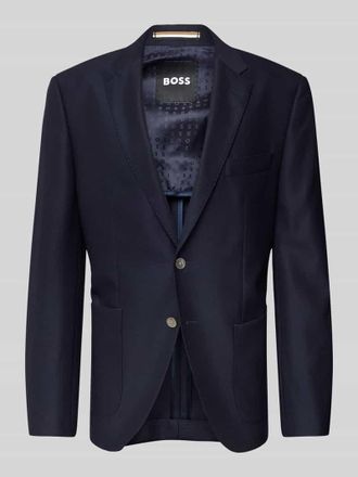 HUGO BOSS Regular Fit Sakko aus Viskose mit Reverskragen Modell JANSON in Marine, Größe 46