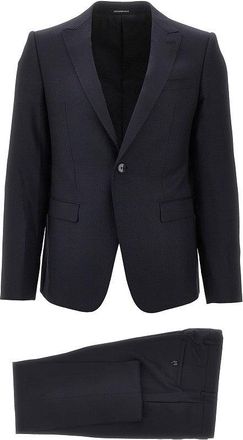 Emporio Armani Jacquard wool and silk David Line suit Man 52
