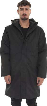 Emporio Armani Tech Zip Hooded Jacket met zakken - Heren - Parka Jassen - Zwart - 3XL - Polyester - Jassen