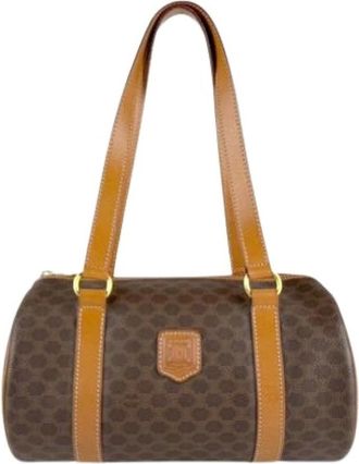 Celine Pre-owned Shoulder Bags, female, Brown, Size: ONE SIZE Pre-owned Canvas Shoulder Bag