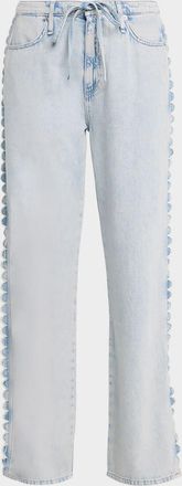 Rag & Bone Featherweight Phoebe Scalloped Drawstring Jeans