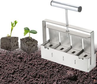 OEM Bloqueador De Tierra Manual, Herramienta De 2 Pulgadas Para La Creaci&oacute;n De Bloques De Tierra Con Mango Antideslizante Y C&oacute;modo Para Plantar, Trasplant