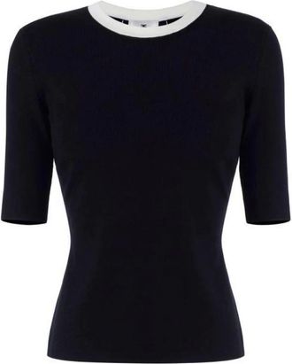 Elisabetta Franchi Dames, Truien, Zwart, Maat: XS Viscose