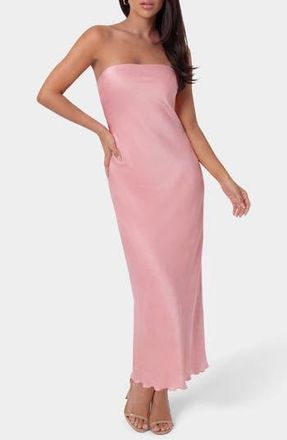Bebe Strapless Maxi Dress in Rose at Nordstrom Rack, Size X-Small