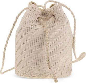 Dragon Borsa a secchiello Pompom Double Jump in pelle intrecciata - Toni neutri