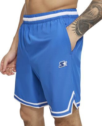Starter Starter Mens Quick Dry Stretch Volley Swim Trunk, Blue, S