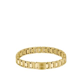 BOSS Gold-tone cuff with logo clasp